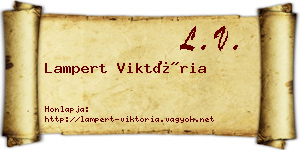 Lampert Viktória névjegykártya