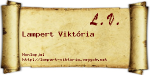 Lampert Viktória névjegykártya
